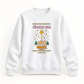 Fürchtet euch nicht Dorf Christmas Sweatshirt Weiß