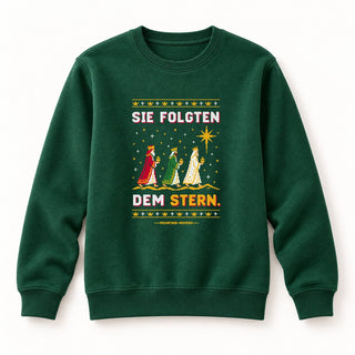 Sie folgten dem Stern Könige Christmas Sweatshirt Grün