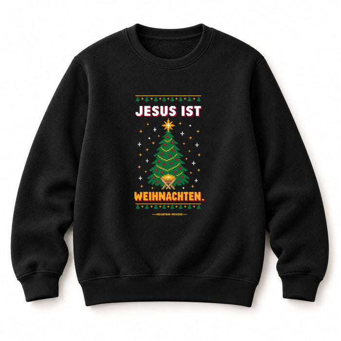 Jesus ist Weihnachten Tannenbaum Christmas Sweatshirt