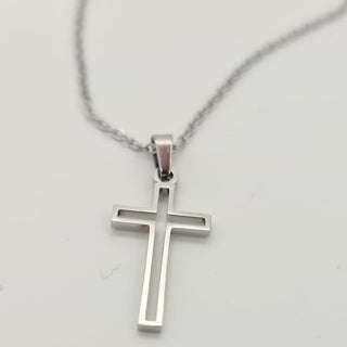 Edelstahl Kette mit Loch, Vorderansicht