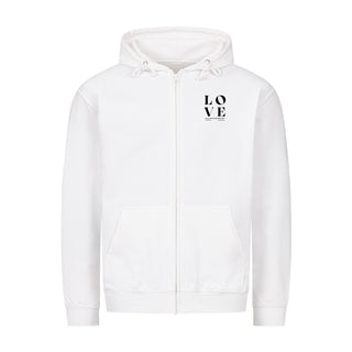 Alles geschehe in Liebe Zipper Hoodie Variante, Mountain Movers christliches Design