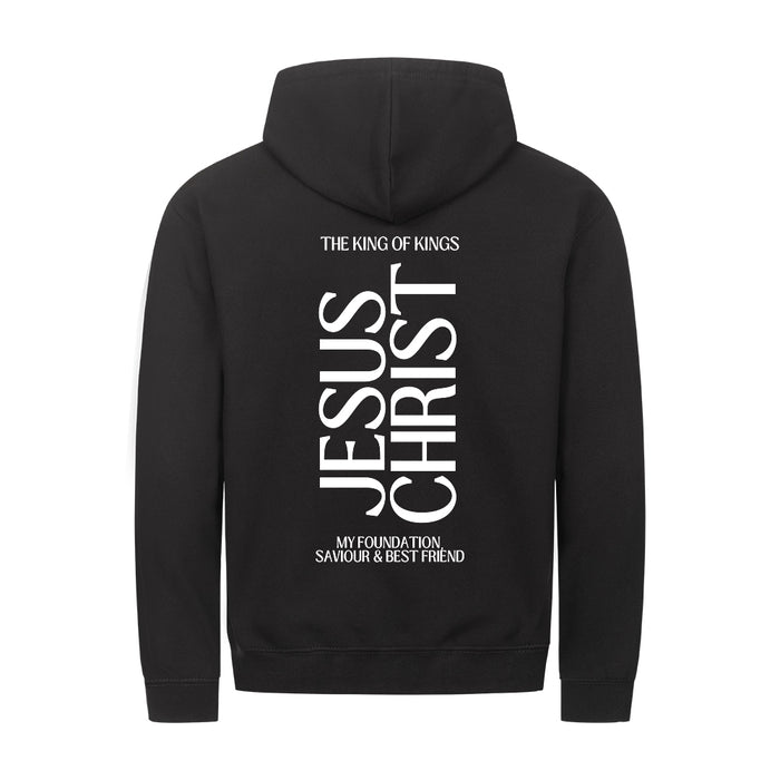 King Jesus Christ Zipper Hoodie Backprint