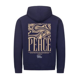 peace streetwear Zipper Hoodie Backprint Detailansicht, Mountain Movers christliche Streetwear