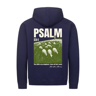 Faith & Trust in God Zipper Hoodie Backprint Detailansicht, Mountain Movers christliche Streetwear