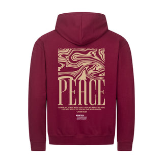 peace streetwear Zipper Hoodie Backprint Detailansicht, Mountain Movers christliche Streetwear