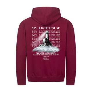 My Lighthouse Zipper Hoodie Backprint Detailansicht, Mountain Movers christliche Streetwear
