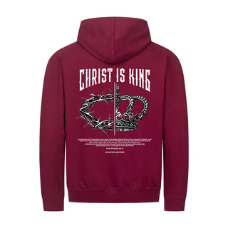 Christ is King Zipper Hoodie Backprint Detailansicht, Mountain Movers christliche Streetwear