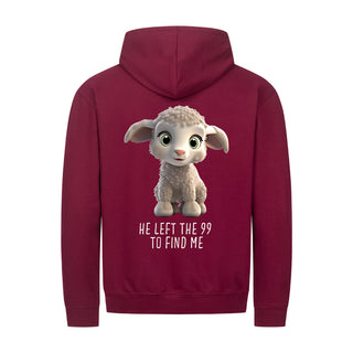 Left the 99 Sheep Zipper Hoodie Backprint Detailansicht, Mountain Movers christliche Streetwear