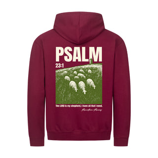 Faith & Trust in God Zipper Hoodie Backprint Detailansicht, Mountain Movers christliche Streetwear