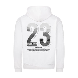 Psalm 23 Zipper Hoodie Backprint Variante, Mountain Movers christliches Design