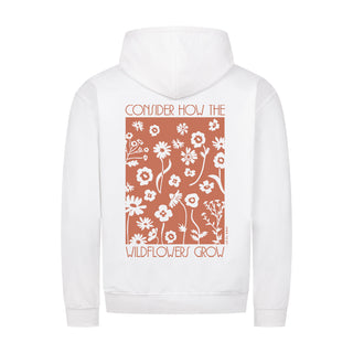 wildflower Zipper Hoodie Backprint Variante, Mountain Movers christliches Design