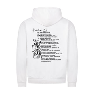 Psalm 23 Text Zipper Hoodie Backprint Variante, Mountain Movers christliches Design