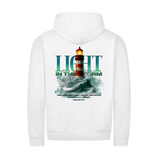 God as Our Light and Salvation Zipper Hoodie Backprint Variante, Mountain Movers christliches Design