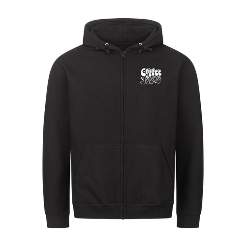 Coffee and Jesus hearts braun Zipper Hoodie