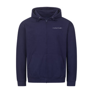 worship & coffee Zipper Hoodie Detailansicht, Mountain Movers christliche Streetwear