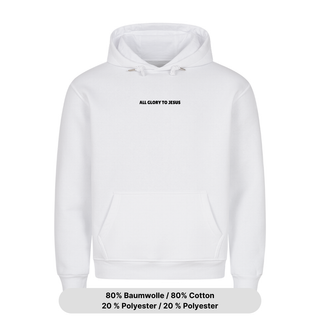 All glory to Jesus minimalistic Hoodie Variante, Mountain Movers christliches Design