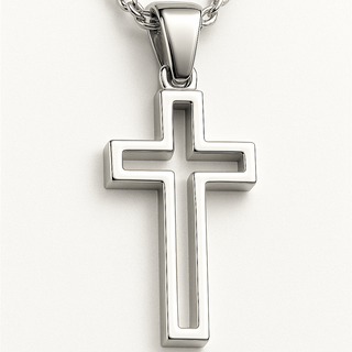 Edelstahl Kette mit Loch, Motivdetail