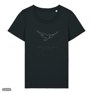 Fürchtet euch nicht Taube Frauenshirt, Schwarz, Vorderseite