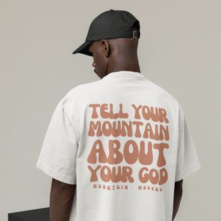 Vertel het je berg Oversized T-shirt BackPrint