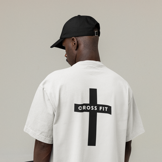 Cross Fit Gym Oversized Shirt BackPrint Variante, Mountain Movers christliches Design