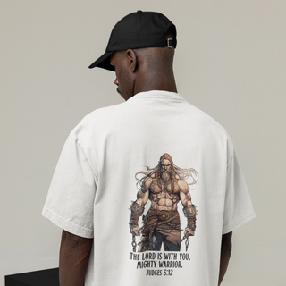 Mighty Warrior Gym Oversized Shirt BackPrint