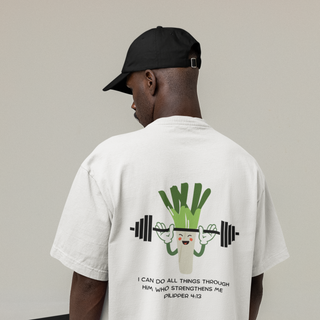 I can do all Things Lauch Gym Oversized Shirt BackPrint Produktansicht, Mountain Movers christliche Streetwear