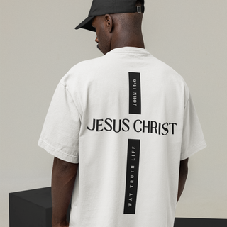 Jesus Christ Cross Oversized T-Shirt BackPrint