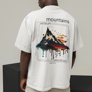 Mountains melt Oversized T-Shirt BackPrint