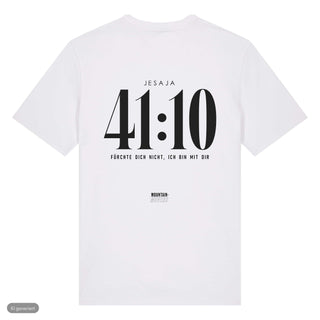 Jesaja 41:10 T-Shirt deutsch, Weiß, Rückseite
