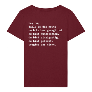 Keiner gesagt FRAUEN T-SHIRT Back-Print Detailansicht, Mountain Movers christliche Streetwear
