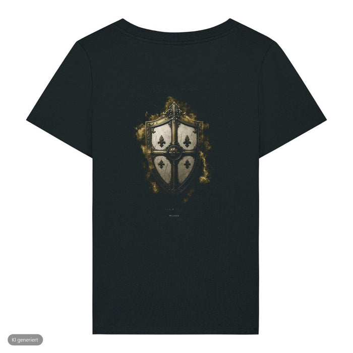 Hilfe und Schild Psalm 33:20 Frauenshirt Front & Backprint