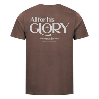 All for his Glory Shirt BackPrint Braun