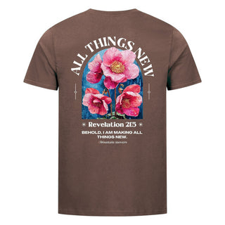 All things new Flower Shirt BackPrint Braun