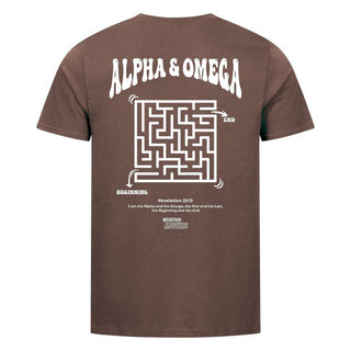 Alpha and Omega Shirt Backprint Braun