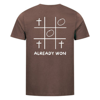 Already won Shirt Backprint Braun