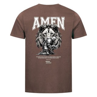 Amen Shirt Backprint Braun