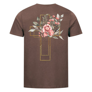 Golden Cross Aquarell Shirt BackPrint Braun
