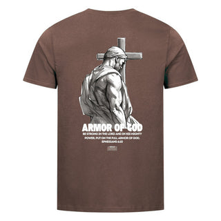 Armor of God Gym Shirt Backprint Braun