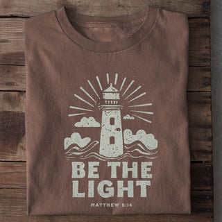 Be the light Retro Shirt Braun