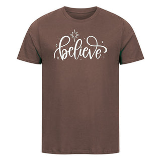 Believe Christmas T-Shirt Braun