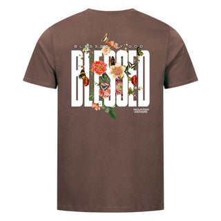 Blessed by God Shirt BackPrint Braun