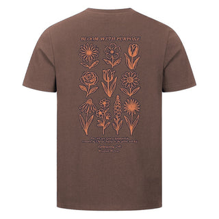 Bloom with Purpose Flower Shirt Front & Back Braun