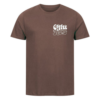 Coffee & Jesus Hearts T-Shirt Braun