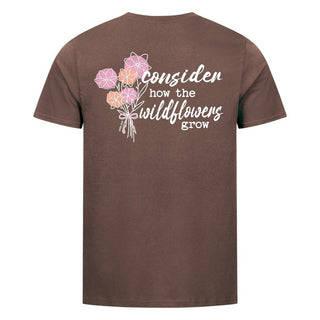 consider the wildflowers Shirt Backprint Braun