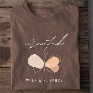 Created with a purpose Shirt Braun
