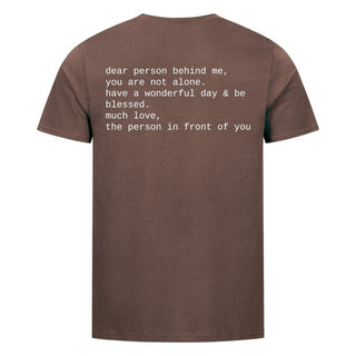Dear Person T-Shirt Backprint Braun