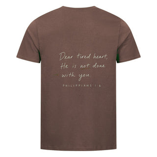 Dear tired Heart T-Shirt Braun
