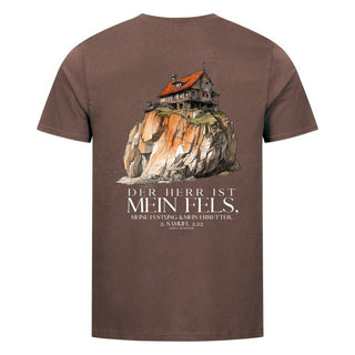 Der Herr ist mein Fels Shirt BackPrint Braun