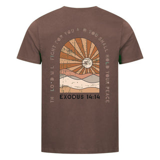 Exodus 14:14 Shirt Backprint Braun