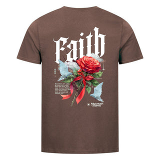 Faith flower dove Shirt BackPrint Braun